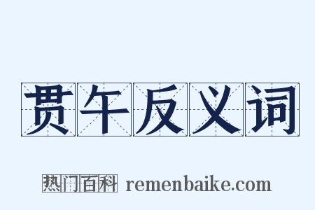 贯午反义词是什么意思的图片